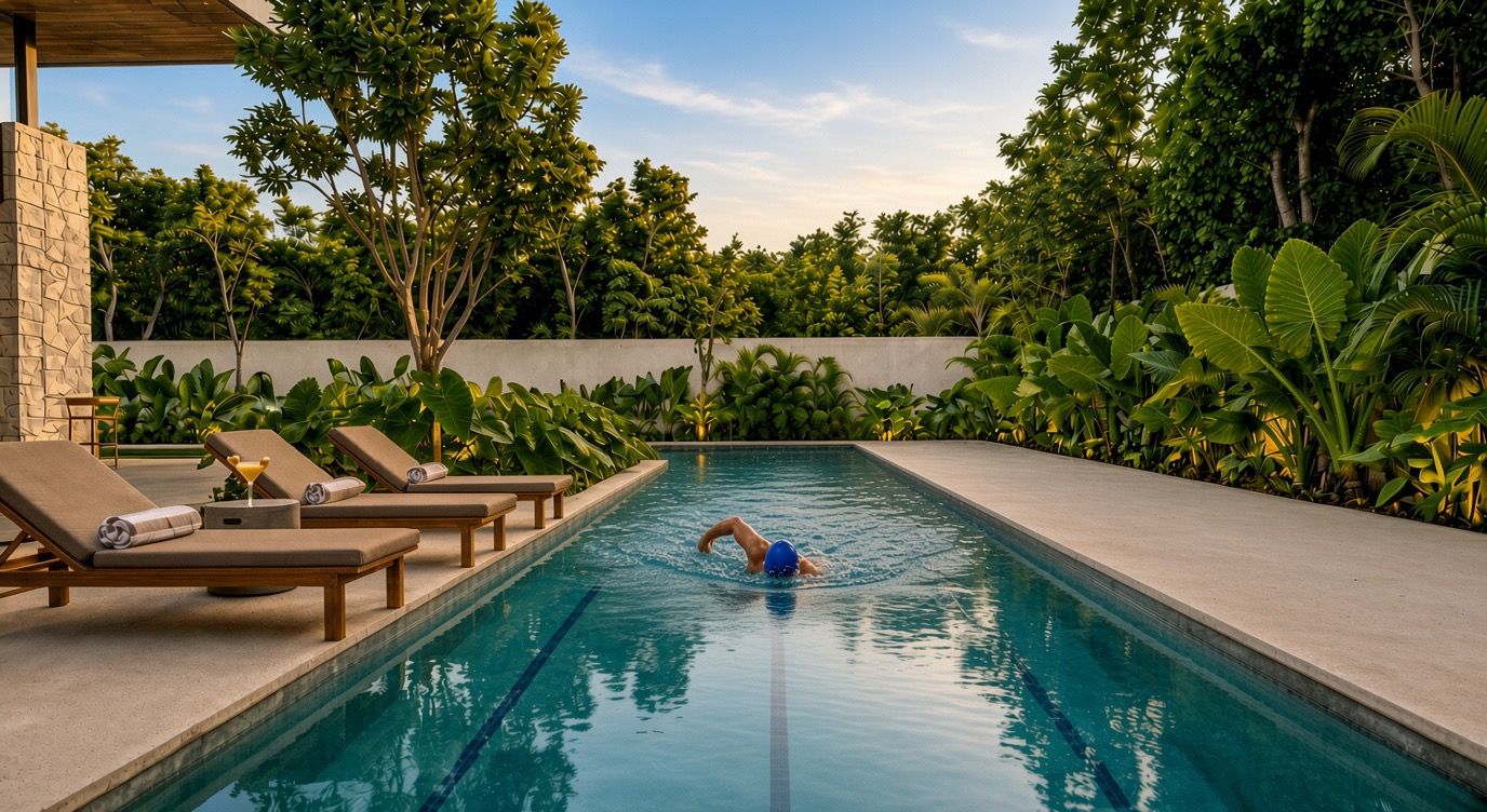 Rendering of the Higuera Residence clubhouse pool