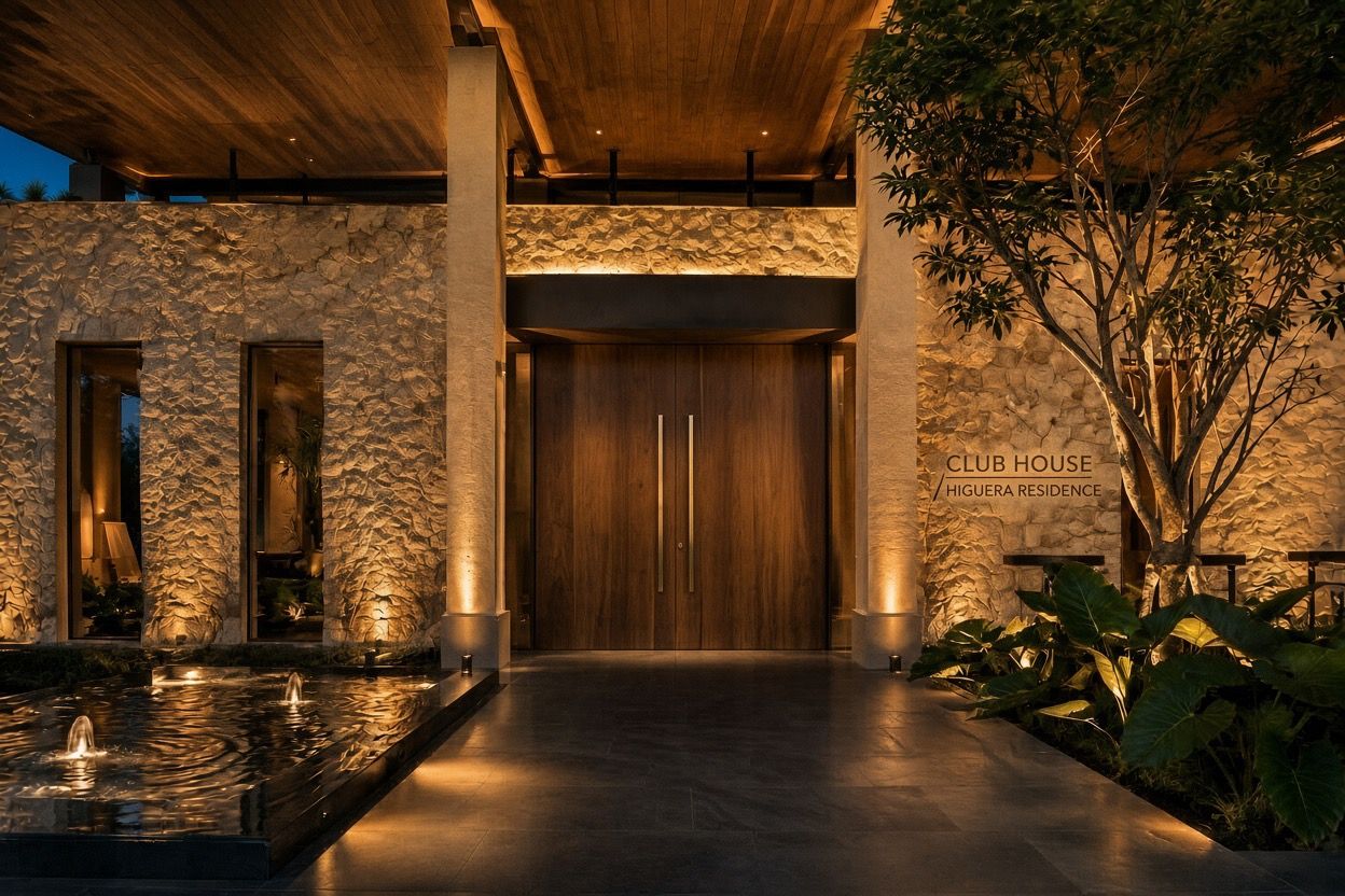 Rendering of the Higuera Residence clubhouse entrance