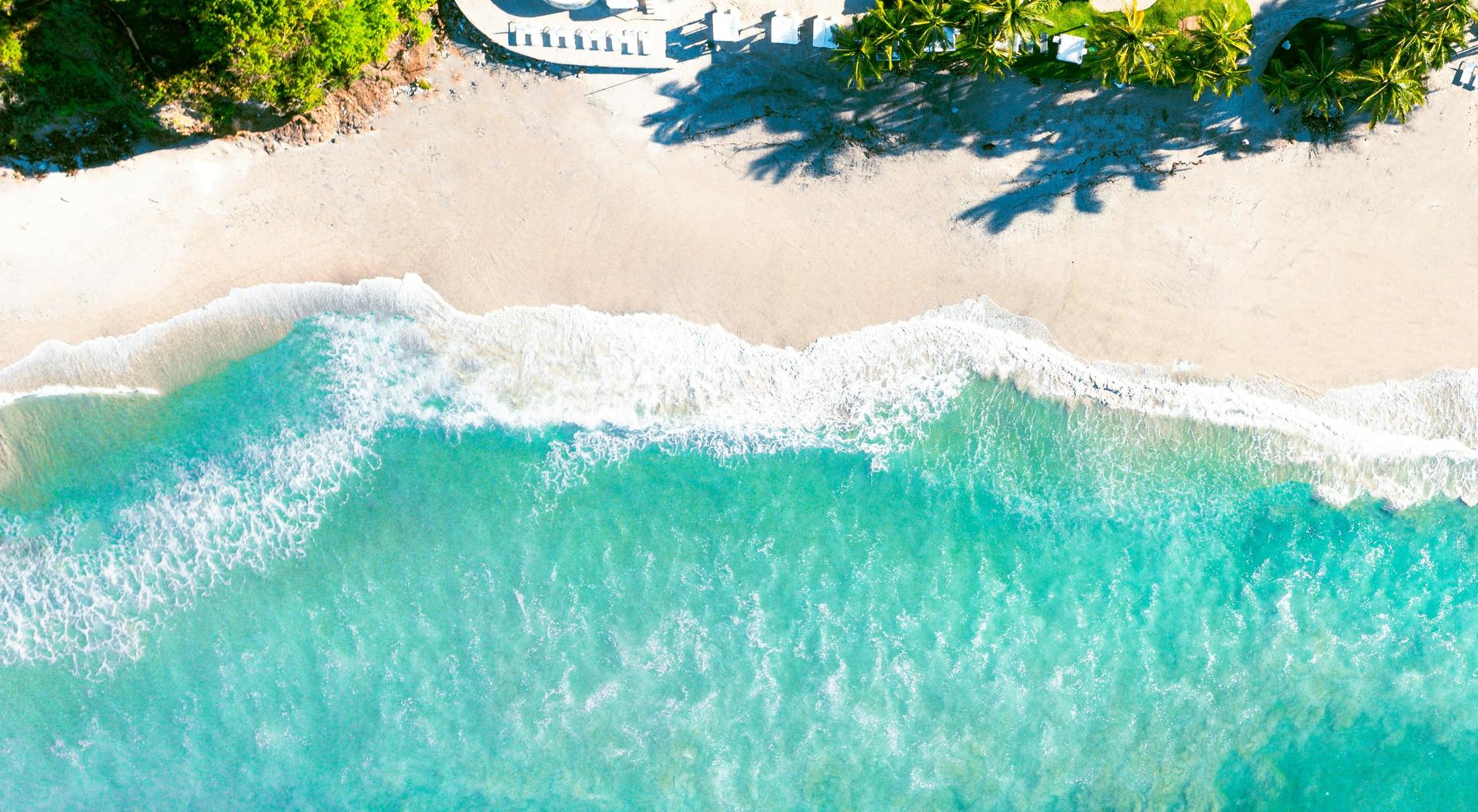 Aerial view of a beach in Punta de Mita