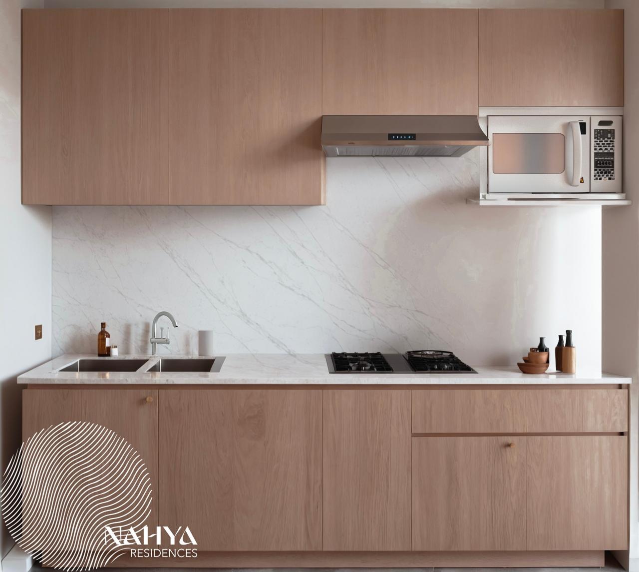 Rendering of a Nahya residence kitchen