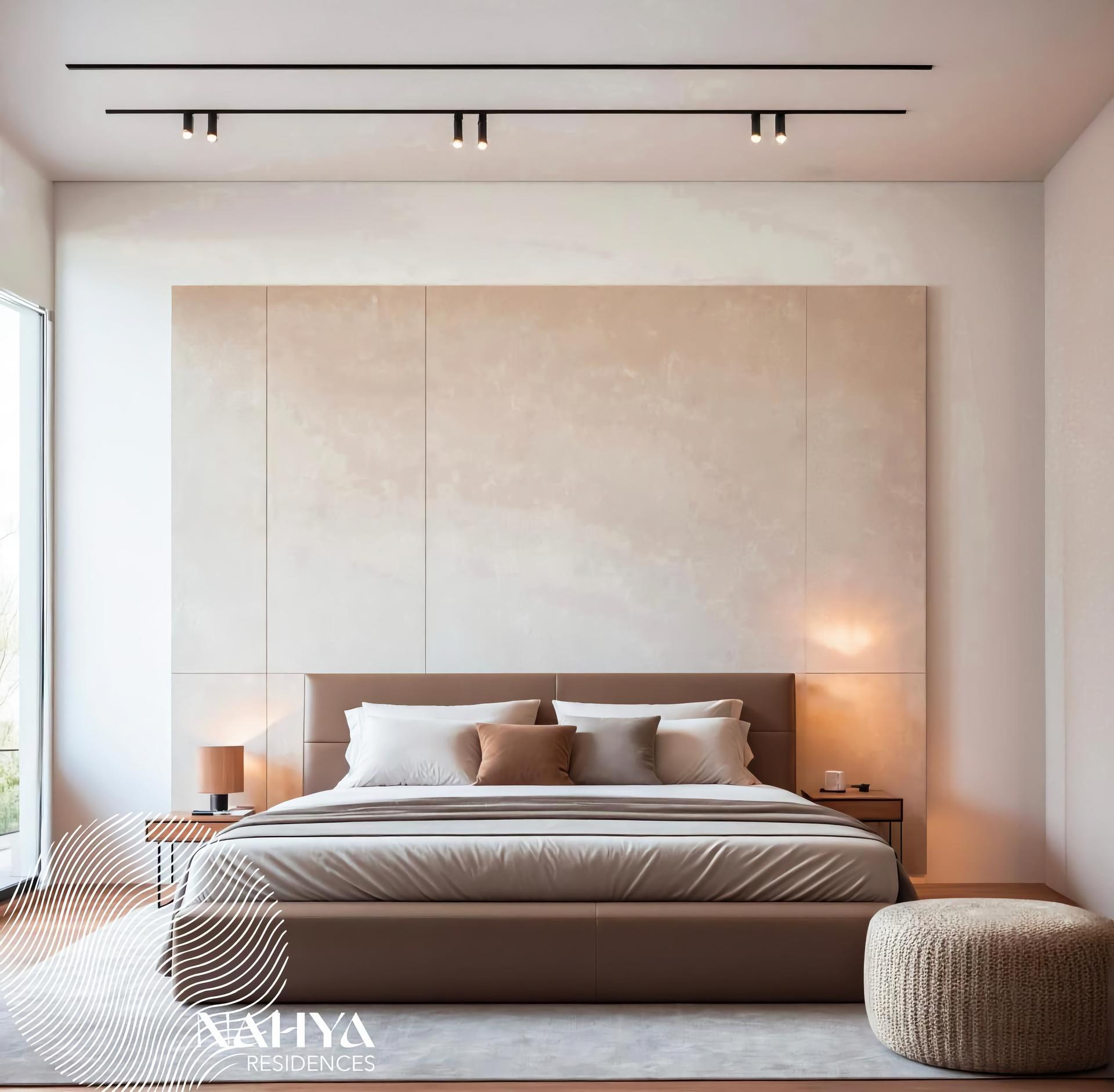 Rendering of a second Nahya Residences bedroom